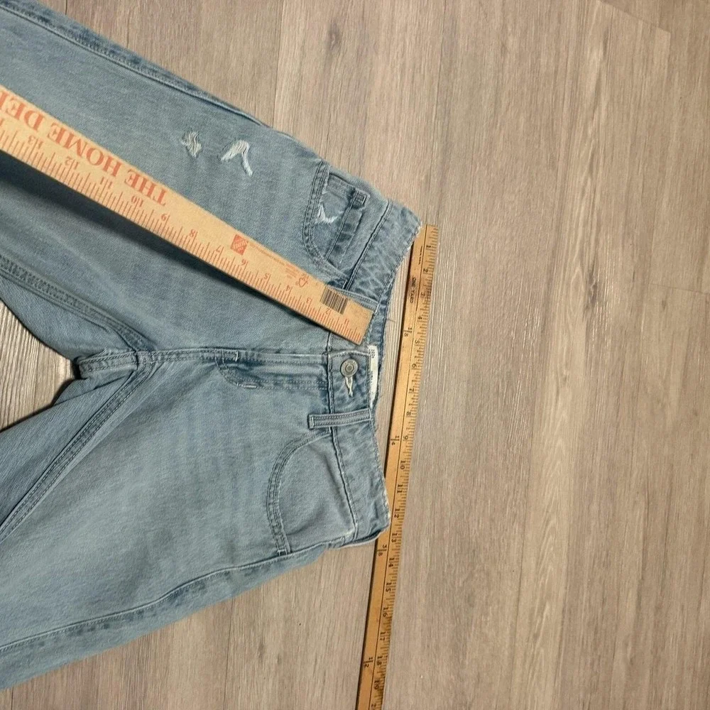 26x30 Blue Distressed Baggy Wide Leg Jeans Y2K 2000s